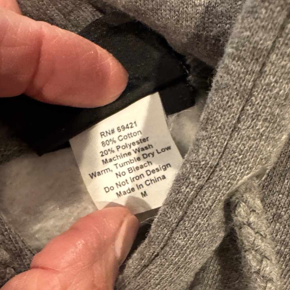 Reebok Gray Capitals Hockey Hoodie - Picture 4 of 4